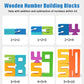 Bovvsky Wooden Number Building Blocks, Montessori-Inspired Wooden Number Building Blocks, Math Learning Toys For Kids Digital Ed
