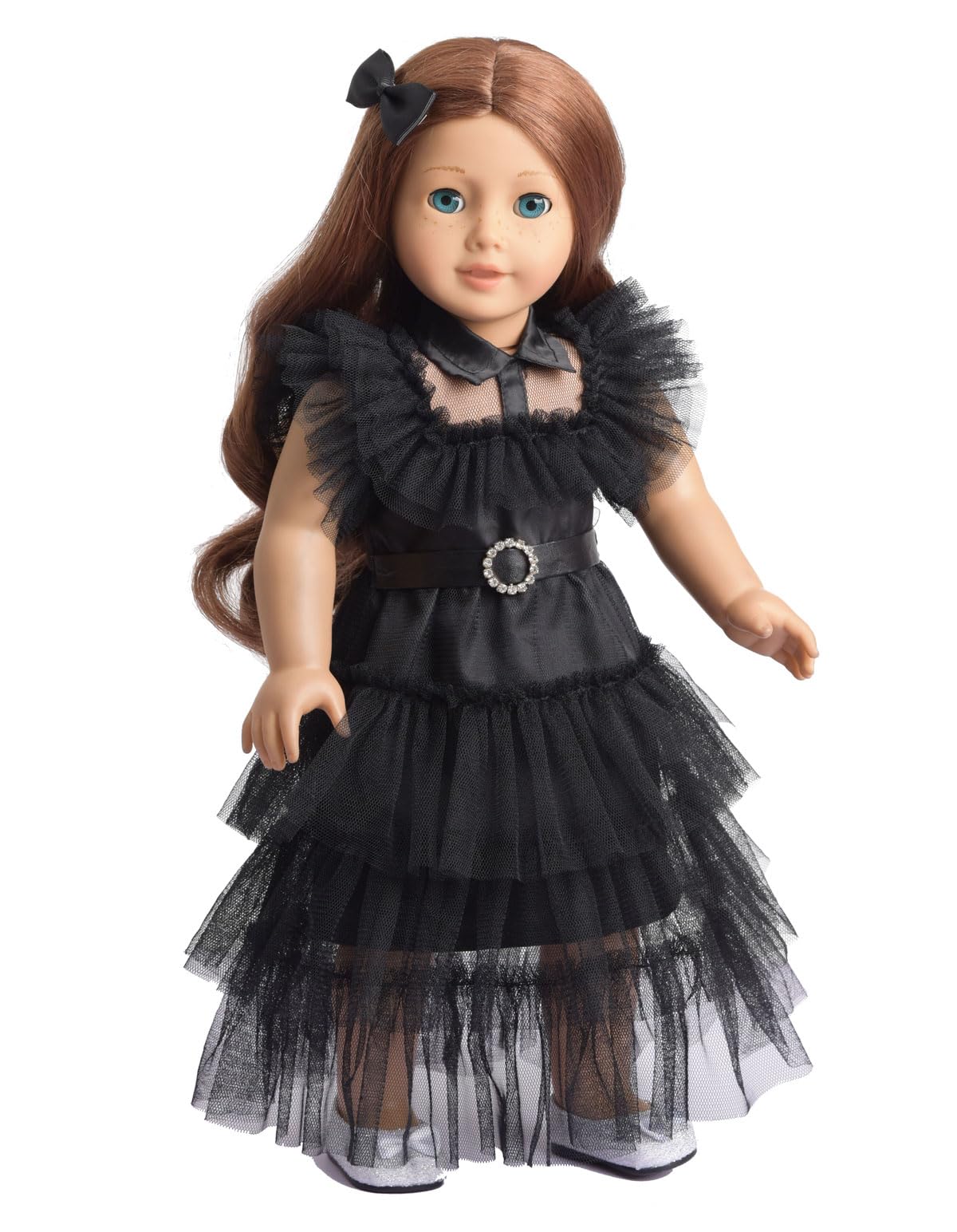 Sweet Dolly 18 Inch Doll Clothes Black Party Dress Costume for 18 Inch Dolls - Accessories Included (Doll NOT Included)