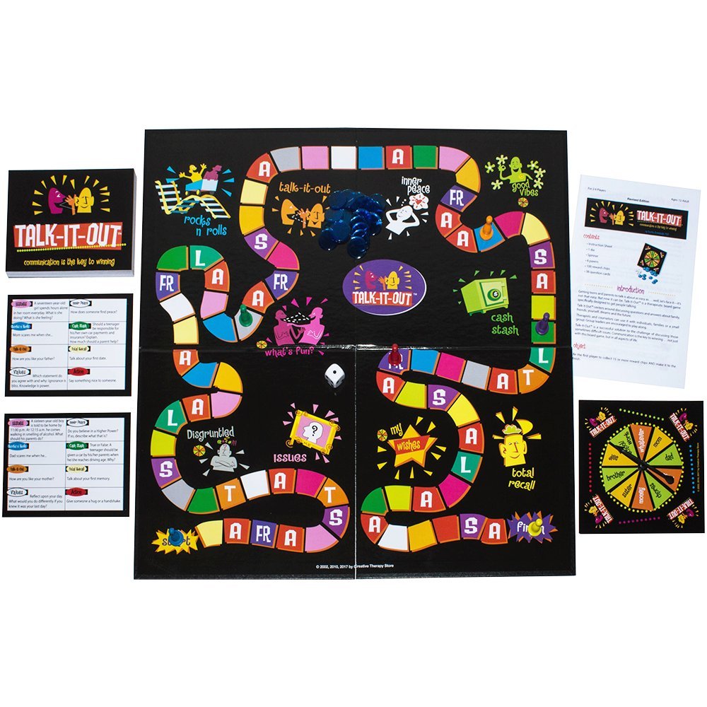 Creative Therapy Store Talk-It-Out Therapeutic Board Game for Teens - Multicolor, Model: SG_B004HBAL16_US