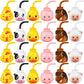 Roshtia 24 Sets Farm Animal Cups with Straws and Lids 11 oz Plastic Animal Themed Cups Cute Pig Sheep Chicken Duck Horse Cow Str