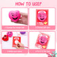 MGparty 18 Pack Valentines Heart Stress Balls with Valentine Cards Heart Squishies Toy for Kids Classroom Exchange Stress Relief