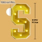 Imprsv Marquee Letters Gold 3Ft: Golden Party Decor - Light Up Letter S Large 3 Feet Tall - Party Decorations Letter For Birthda