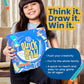Board Game - Fletter Quick Draw, Fast-Paced Drawing Game, Fun For Kids, Teens & Adults, Boosts Creativity & Quick Thinking, Perf