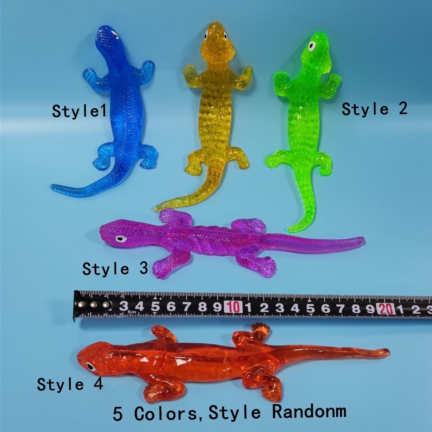 5Pack Super Stretch Sticky Lizard Mochi Squishy Toys,Soft Stress Relief Fidget Toys, Goodie Bag Stuffers,Classroom Prizes,Birthd