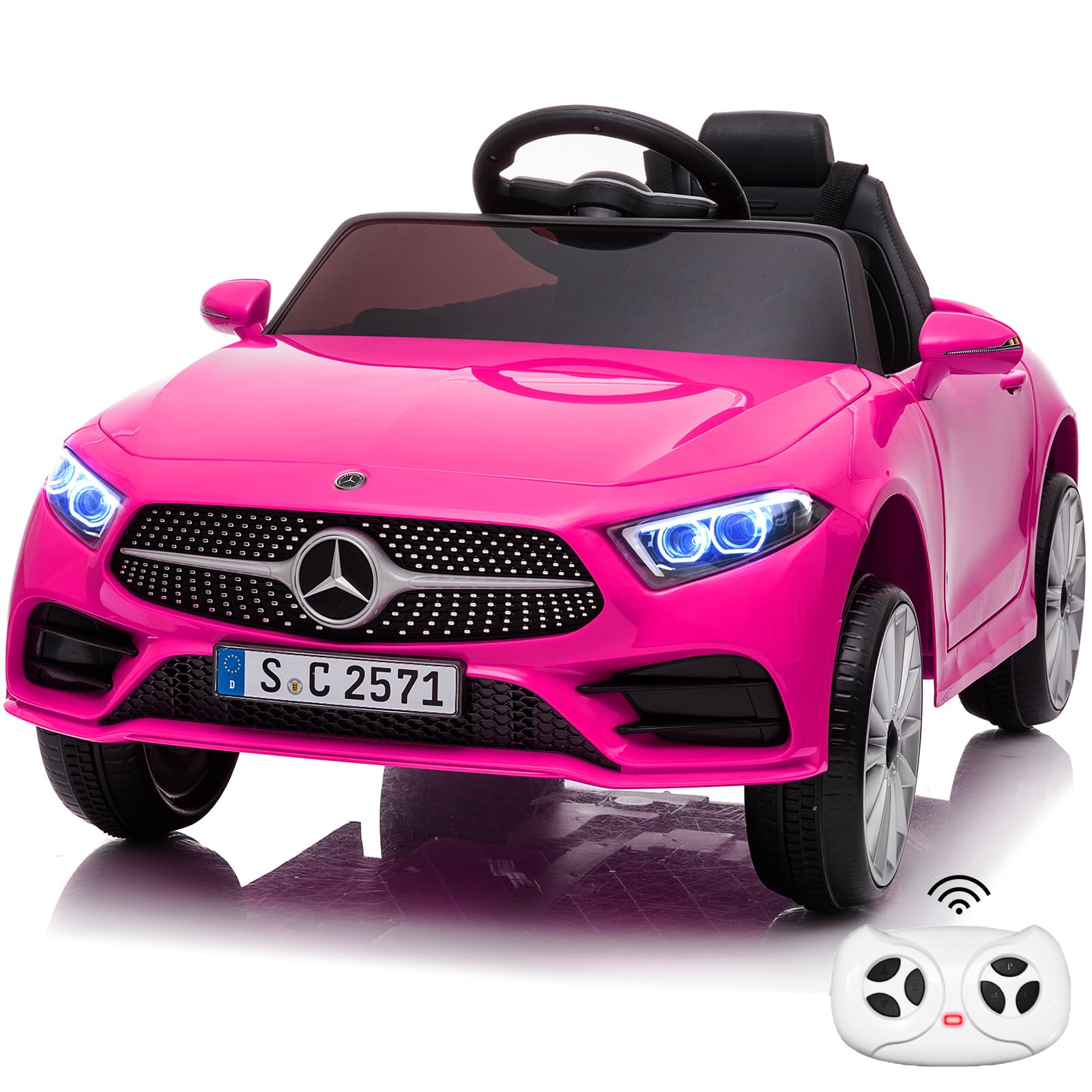 Bopilon Kids Electric Ride on Car with Remote Control, 12V Licensed Mercedes Benz Kids Car Battery Powered Electric Vehicles Toy