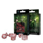 Q Workshop Elvish Dice Transparent/Red (7) Board Game, Multicolor