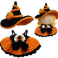 Halloween Clothes for 15-17cm Dolls 2 Piece Witch Cosplay Costume Doll Clothes Handcrafted Crochet Halloween Outfit for Dolls (No Doll Included) (Orange)