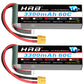 HRB 2 Packs 4S 3300mAh 14.8V Lipo RC Battery 60C Pack with XT60 Plug Compatible with RC Airplane RC Helicopter RC Car RC Truck R