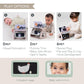Taf Toys Black & White Rattling Spinning Book High Contrast Newborn Baby Toy 0-6 6-12 Months With Mirror For Visual Stimulation,