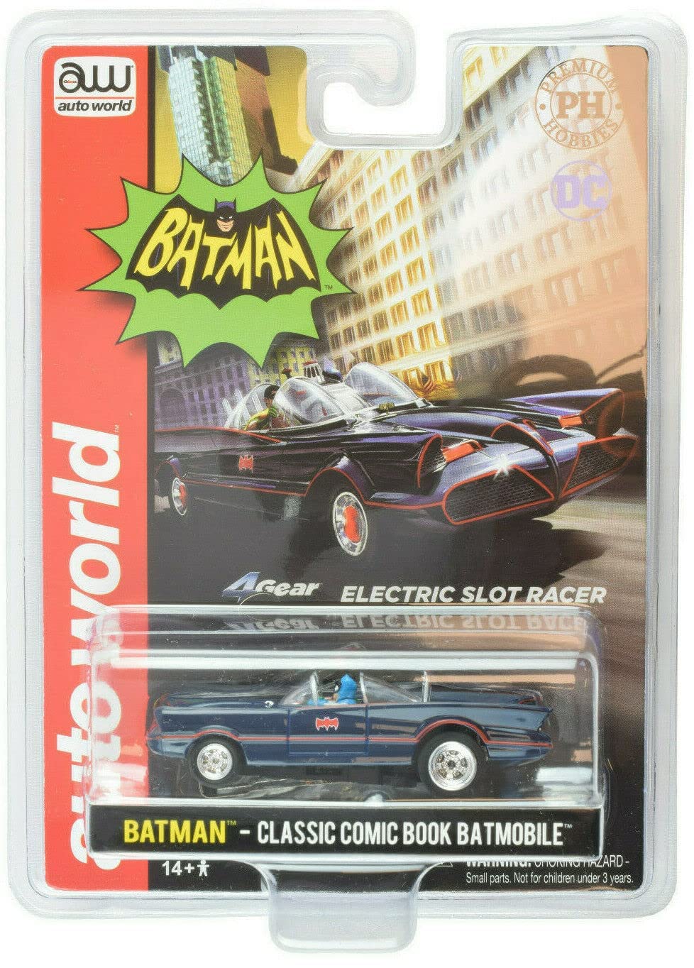 Auto World X Premium Hobbies Blue Comic Book 1966 Batman Batmobile Ho Scale Slot Car Cp7811