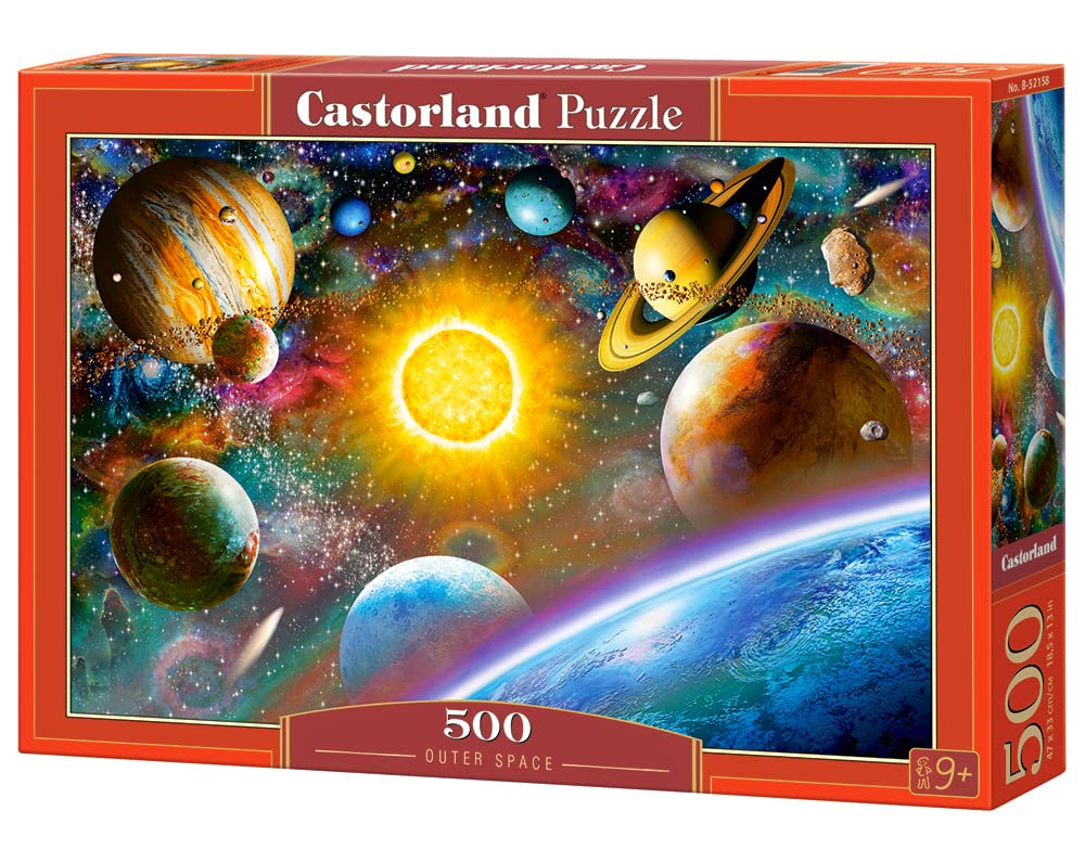 Castorland 500 Piece Jigsaw Puzzle  Outer Space  Solar System Puzzle with Comets  Asteroids and Galaxies  Universe  mature-themed Puzzles  B-52158
