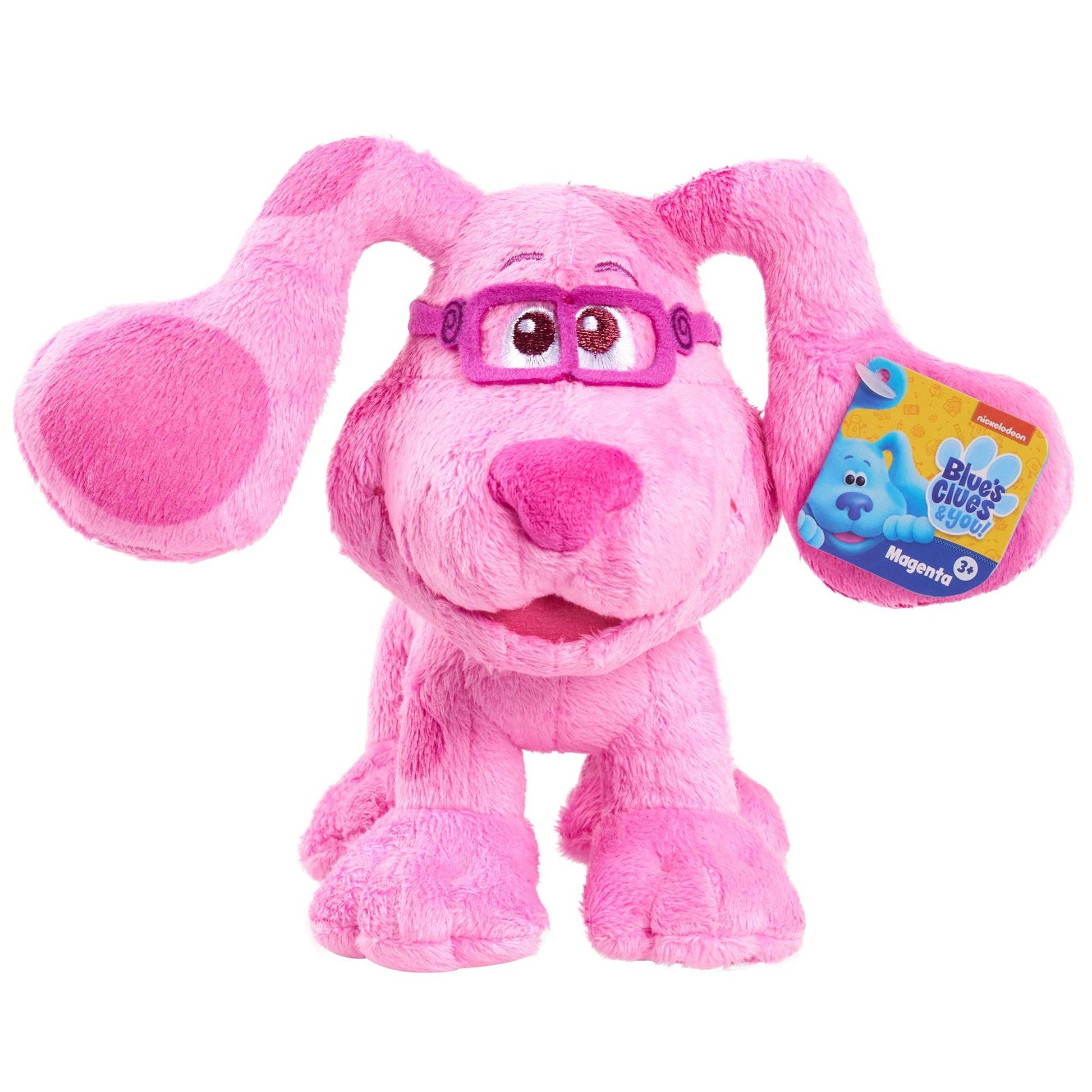 giochi preziosi s.p.a. BLU00110 Pistas de Blue y T   - Peluches B  sicos Magenta s Clues Plush Toy, Multicoloured