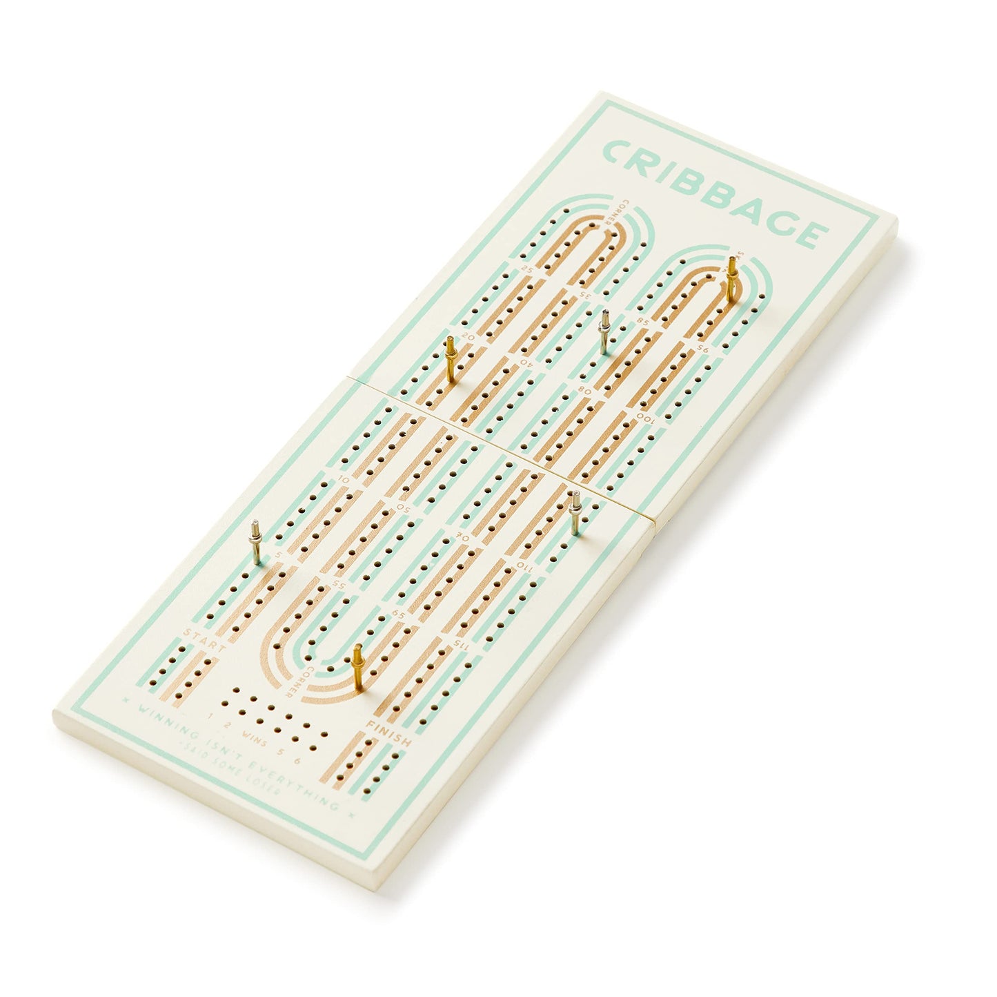 Brass Monkey Cribbage In A Box - Classic Game Set With Foldable Wooden Game Board And Unique Card Deck Perfect For Parties