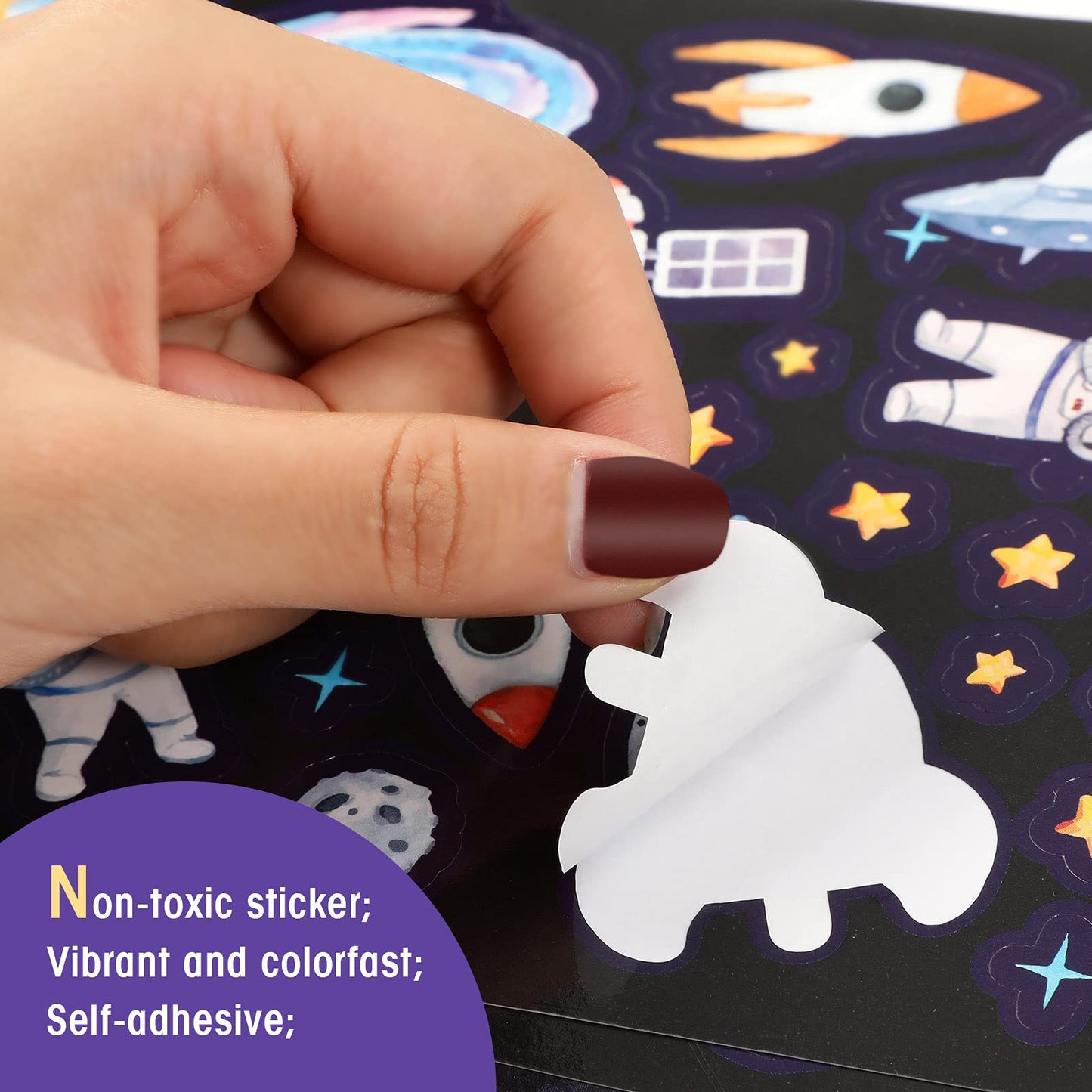 Space Stickers For Kids Solar System Astronaut Stickers Mix And Match Outer Space Stickers Diy Outer Space Wall Make Your Own Sticker For Kids Educational Learning Birthday (48 Sheets)