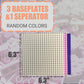 Huizdq 1000 Pieces Classic Building Bricks, Classic Stackable Base Plates, 3 6.3'' X 6.3'' White, Pink And Purple Base Plates, C