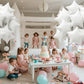 TONIFUL 15Pcs 18 Inch Large White Star Shape Foil Balloons Big White Stars Helium Mylar Ballons for Birthday Wedding Baby Shower