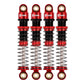 INJORA 45mm Shocks Aluminum Threaded Absorber Oil Damper for FMS FCX24 1/24 RC Crawler Upgrade(Red)