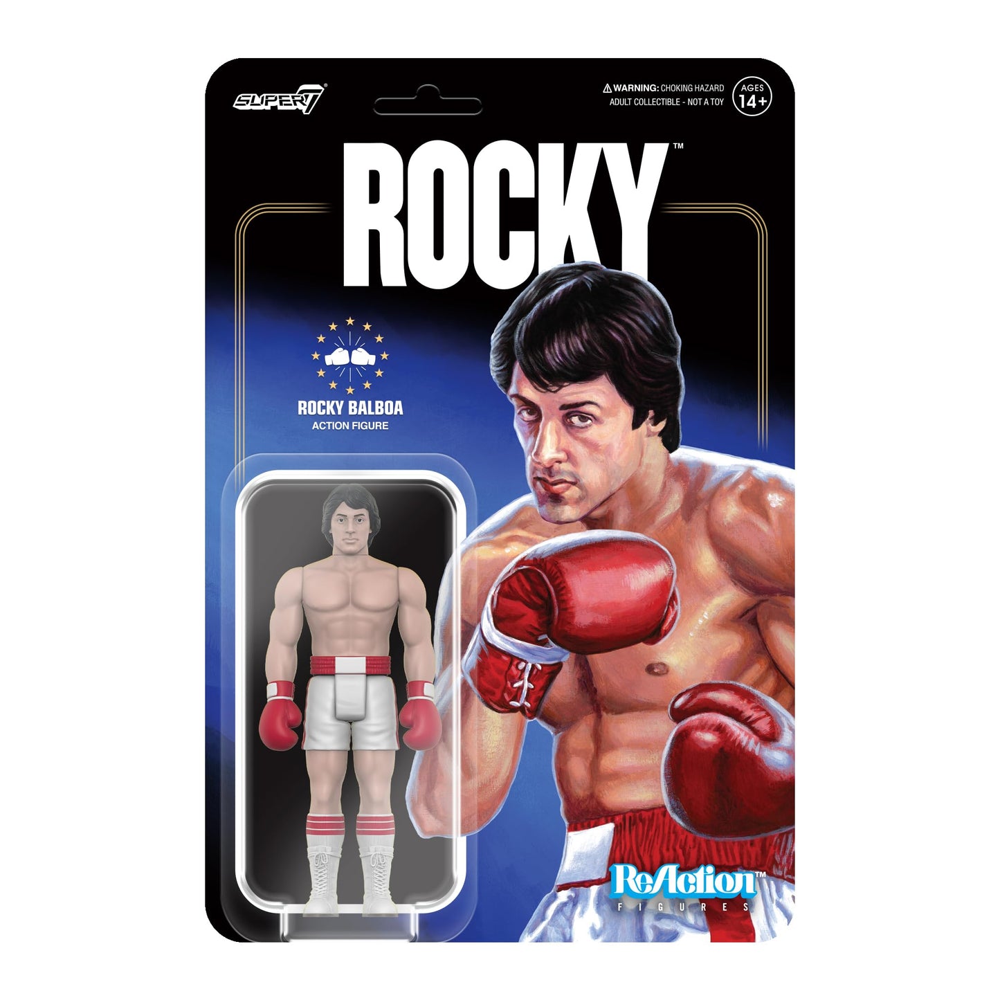 Super7 Rocky Balboa (Boxing) - 3.75' Rocky Action Figure Classic Movie Collectibles And Retro Toys