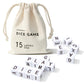 COHHFWPD Crossword Dice Game, Word Spelling Dice Games for Gatherings Family Game Night Festive Parties & On-The-Go Fun, Fifteen