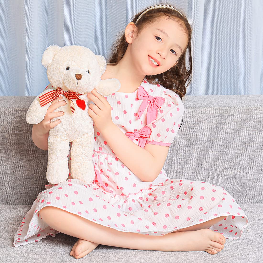 Yeqivo Small Teddy Bear Cute Teddy Bear Stuffed Animals, Teddy Bear Plush Toy For Girls Girlfriend, Teddy Bear Doll Gifts For Va