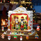 CUBIMANA Christmas Nutcracker Theater Building Set, 1690PCS, Light-Up, 3.6 Mini Blocks, 4 Nutcrackers & 8 Minifigures, Ages