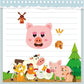 24 Sheets Farm Animal Make A Face Sticker Sheets For Kids Todders Activities, Make Your Own Stickers For Kids Birthday Party Fav