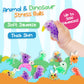 Mini Fidget Animal Squishy: 55Pcs Small Squishies Prizes, Party Favor Stress Balls Bulk, Dinosaur Sensory Squeeze Balls, Classro