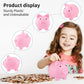 2Pcs Large Piggy Bank,Coin Bank For Boys And Girls,Unbreakable Plastic Money Bank,Cute Pig Money Box,Practical Gifts For Birthday, Festival, Baby Shower(Pink2)
