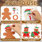 Frienda Christmas Gingerbread Craft Kit - 48 Set DIY Ornaments, Multicolor, 4.3x5.3 inches, Perfect for Xmas Tree Decoration & Party Favors