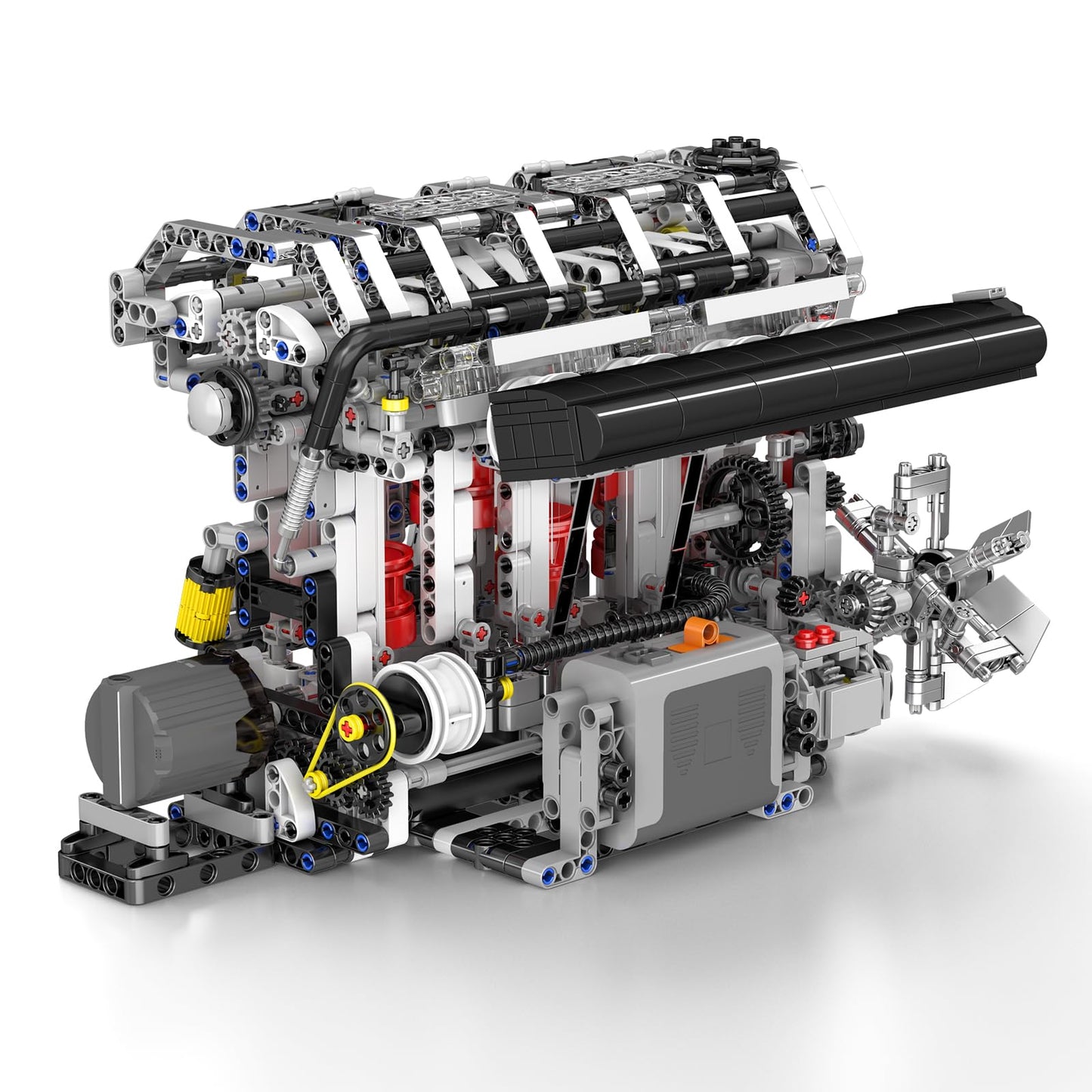 Mould King 10087 Inline-Four Engine Building Blocks Set, 1787 PCS Plastic Model Kit with Battery and Motor for Adults and Kids