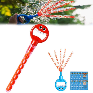 32 Hole Smiley Face Bubble Wand With Five Claws, 32-Hole Smiley Face Bubble Wand, Bubble Blowing Machine Toy
