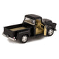 Black 1955 Chevy Stepside Pick-Up Die Cast Collectible Toy Truck by Kinsmart