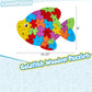 Lovestown Goldfish Wooden Puzzle, 26Pcs Jigsaw Puzzle Alphabet And Number Building Blocks For Kids Toddler Preschool
