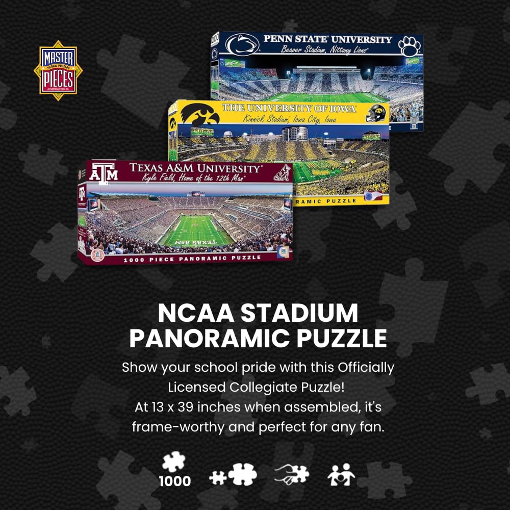 MasterPieces NCAA Iowa State Cyclones Jigsaw Puzzle - 1000 Pieces  Panoramic Stadium View - mature-themed
