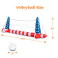 Inflatable Pool Floats Set American Flag Volleyball Net & Basketball Hoops, Swimming Pool Game Toy For Kids And Adults, Floating, Volleyball Court (105”X28”X35”)|Basketball (27”X23”X27”), Red White