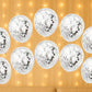 Mystic Toy Store 10 Pcs Confetti Balloons for Birthday Decoration Kit Silver Boys Girls Kids Men Women Pack Items Itm Set Pre Fi