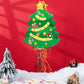 Wernsai Christmas Piata Large Pull String with Blindfold Bat - Cute Tree Design for Christmas Party Games - Green, 16.5  x 12.4