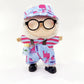 15-17cm Fashion Doll Clothes  Cool Overalls 6Pcs Doll Outfits and Accessories for Dress Up/Collectors (Hat + Top + Pants + Water Bottle + Glasses + Shoes)(No Dolls)