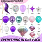 Mermaid Balloon Arch Kit With Tail Mermaid Theme Balloon Garland Pastel Pink Purple Blue Green Metallic Silver Latex Balloons Co