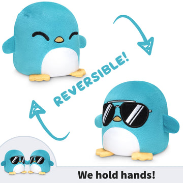 TeeTurtle Plushmates Cool Sunglasses Penguin - Soft Sensory Fidget Toy, Huggable Stuffed Animal for Father's Day Gift