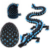 3D Printed Glowing Dragon Egg - Articulated Fantasy Dragon Figurine  Glow in The Dark Collectible  3D Printed Dragon Egg Gift for Fans & Collectors (Midnight Obsidian)