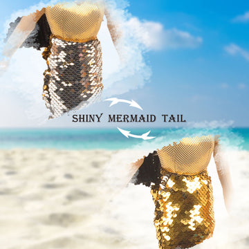 Linzy Toys, Kristal Mermaid With Reversible Sequin Tail, Soft Plush Mermaid Doll, Gold, 18' Mermaid Toys For Little Girls, Sirenas Para Ninas, Sirenas Plush (89001-2)