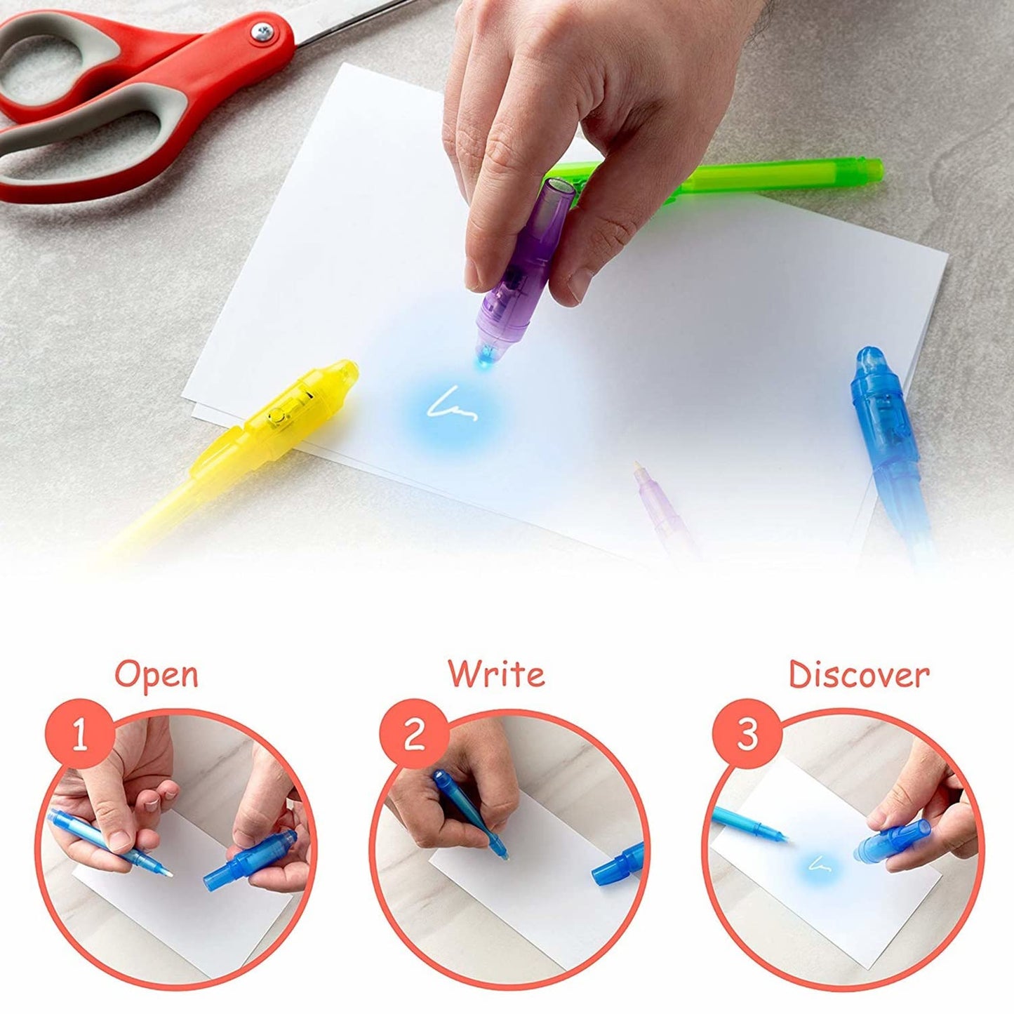 12 Invisible Ink Pen With Uv Light And 12 Top Secret Notebook Set.Party Favors For Kids 8-12,Escape Room Party Favors,Birthday Christmas Gift For Kids,Goodie Bag Stuffers For Kids 8-12,Spy Party Favor