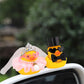 wonuu Pair Set of 2 Wedding Rubber Ducks  Bride Groom Duckies Marriage Rubber Duck Mini Couple Ducky for Ceremony Gift Souvenir Marry Blessings Elegant Heartwarming Present  Pink with Hard Top Hat