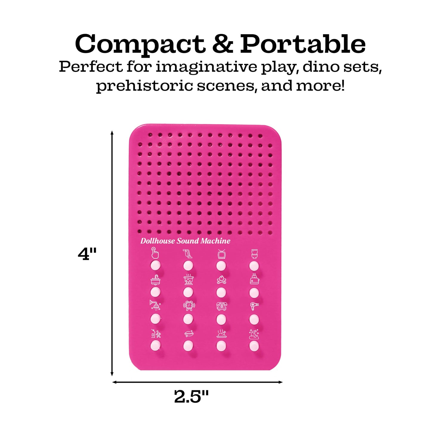 Dollhouse Noisemaker with 16 Sounds and Phrases, Great for Minis, Dolls and Miniatures, Portable Electronic Sound Maker Doll Hou