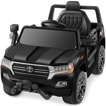 ELEMARA Toyota Ride on Car, 12V7AH Electric Cars for Toddlers with DIY Building Blocks & Storage Area, 3.5mph, Battery Car for K