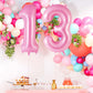 AIQINHU Pink Foil Number 13 Balloon - 40 Inch Giant Mylar Helium Balloon for Birthday Party Decorations
