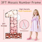 Imprsv 3Ft Mosaic Numbers For Balloons, Marquee Number, Mosaic Number Frame, Number 1 Balloon For First Birthday Decor, 1St Birt
