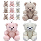 Yjubaoa 12 Pieces Mini Teddy Bear Bulk,4 Inch Small Stuffed Animal Toy, Soft Plush Mini Teddy Bears For Diy Keychain Baby Shower