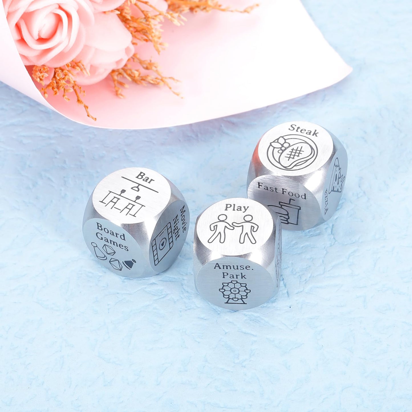 3 Pcs Anniversary For Him Her 11Th Anniversary Steel Gifts Food Decider Couple Gifts For Boyfriend Girlfriend 11 Year Wedding An
